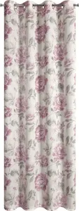 EUROFIRANY | Штора - 140 x 250 см - бежево-розовый - цветочный узор - винтаж Eurofirany
