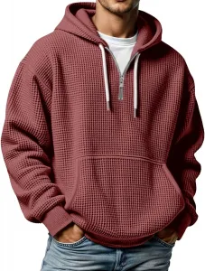 Толстовка с капюшоном Quarter Zip Waffle Plus-Size