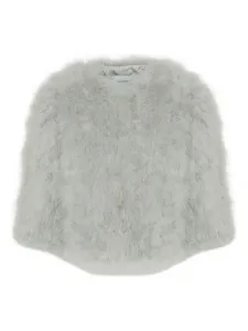 Укороченная куртка из индейки YVES SALOMON, серый