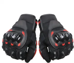 Мотоциклетные перчатки, велосипедные перчатки с жестким покрытием, спортивное снаряжение с полными пальцами, дышащие защитные перчатки для занятий спортом, комфорт и безопасность при езде, Large