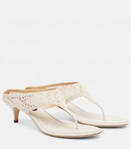 Вязаные сандалии-танга Magda Butrym, кремовый