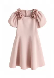 Платье для дня с цветочной бутоньеркой, прямого кроя. Next, Pink