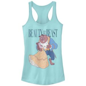 Танцевальный плакат с изображением Красавицы и Чудовища Диснея. Майка-борцовка для юниоров Disney, цвет Cancun