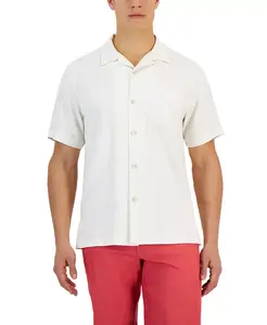 Мужская шелковая рубашка с коротким рукавом Al Fresco Tropics Tommy Bahama, коричневый/бежевый