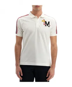 Рубашка-Поло с коротким рукавом, стандартного кроя. La Martina, белый