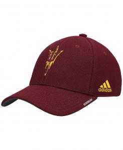 Мужская темно-бордовая кепка Arizona State Sun Devils 2021 Sideline Coaches AEROREADY Flex Hat adidas