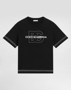 Футболка из джерси с логотипом Dolce&Gabbana, черный