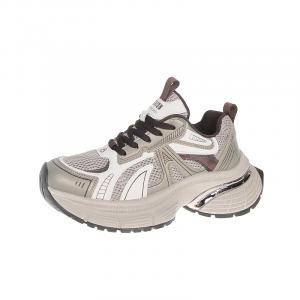 Boldi Kuki Женские низкие массивные кроссовки серые (эксклюзивная коробка+носки), цвет Gray (Exclusive Box+Socks)