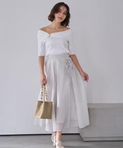 Прозрачная юбка-клеш с рельефным рисунком Noela, цвет Light Green