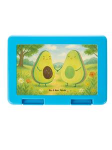 Mr. & Mrs. Panda Дизайн ланч-бокса с изображением пары, любящей авокадо, без слогана, белого цвета