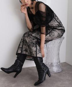 Платье с открытыми плечами, расшитое пайетками и кружевом, идеально подходит для свадеб и других торжественных случаев Pourvous, цвет Black