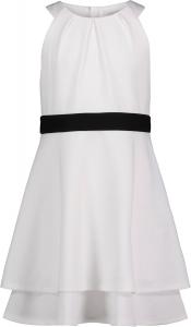 Платье для вечеринки Calvin Klein для девочек Legacy, облегающий силуэт с расклешенной юбкой, White/Scuba