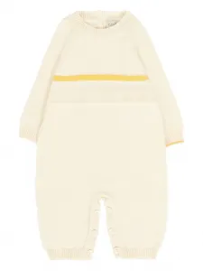 Вязанный ромпер с полосатым декором Gensami Kids, желтый