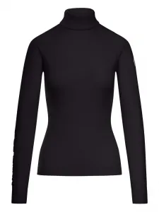 Свитер с воротником-роллом и нашивкой с логотипом Moncler Grenoble, черный