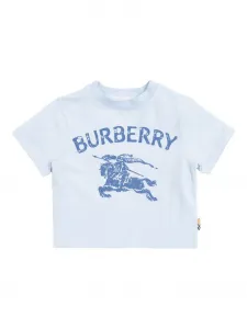 Футболка с принтом Burberry Kids, синий