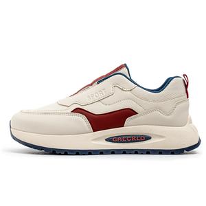 Низкие повседневные туфли с мягкой подошвой, устойчивые к истиранию и скольжению, для мужчин BOLE, White Gray