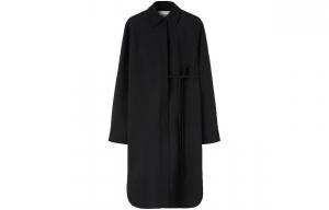 JIL SANDER Женское платье с длинным рукавом и черным лацканом, средней длины