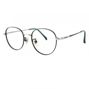MUZU Унисекс овальные очковые оправы из сплава, Dark green l silver-C30 frame