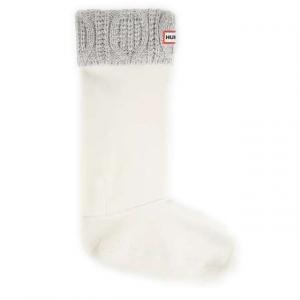 Оригинальные высокие носки-ботинки с кабельным рукавом Hunter, белый