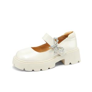 FMM Женские туфли Мэри Джейн черно-белые, цвет White