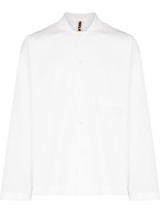 TEKLA пижамная рубашка на пуговицах, белый