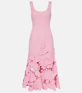 Платье миди Emily с цветочными аппликациями Leo Lin, Flamingo