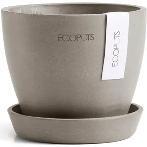 Цветочный горшок ECOPOTS «Antwerp Mini 11 Taupe», для использования в помещении, серо-коричневый