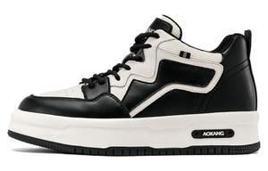 Износостойкие мид-топ скейтбордские туфли женские AOKANG, черный бежевый