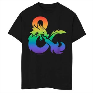 Футболка с радужным логотипом Dungeons & Dragons для мальчиков 8–20 лет Licensed Character