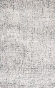 Ковер SAFAVIEH, 61 x 92 см, Abstract Collection, Grey & Ivory, ручной работы из шерсти, идеален для помещений с высокой проходимостью: прихожая, гостиная, спальня (ABT468J)