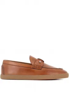 Кожаные топсайдеры Chambeliboat Christian Louboutin, коричневый