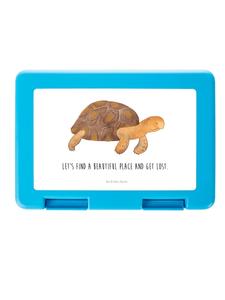 Mr. & Mrs. Panda Ланчбокс в виде черепахи, украшенный надписью белого цвета