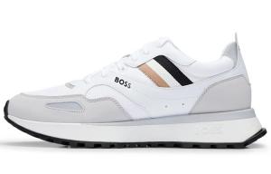 Кроссовки BOSS Striped Lace-up Sneakers, белый/серый