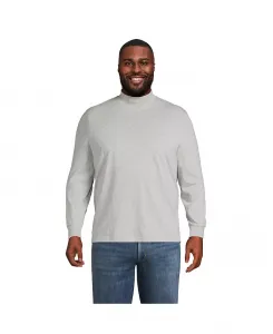 Футболка-водолазка Big & Tall Super-T Lands' End, серый