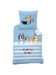 Комплект постельного белья Bluey "Family Time" в светло-голубом/белом цвете MTOnlinehandel, 135 x 200 + 80 x 80 см