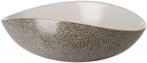 Миска из финки "MIDAS", 1 шт., фарфор, декоративная чаша, миска из фарфора, высота ок Fink 24,5х11 см, серый/белый