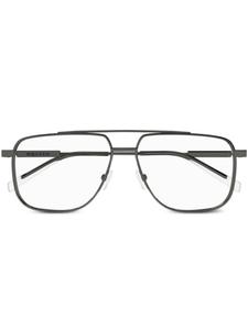 Alexander McQueen Eyewear очки в массивной оправе, серый