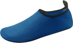 Обувь для плавания для женщин и мужчин, плавательные носки, сетчатые дышащие легкие кроссовки для ходьбы, плавания, пляжа, бассейна, йоги, серфинга Generic, синий