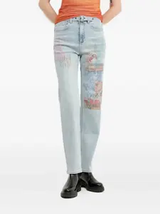 Джинсы с графическим принтом Desigual, синий