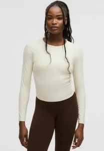 Все, что нужно: ребристая блузка nulu с длинными рукавами. Lululemon, Light Ivory