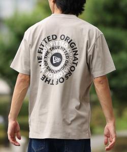 Футболка с коротким рукавом, с принтом на спине NEW ERA, бежевый