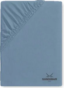 Простыня на резинке SANSIBAR Jersey BL 180x200 см синяя простыня на резинке Sansibar Shoes