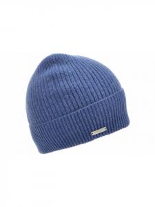 вязаная шапка синего цвета Seeberger