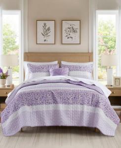 Комплект постельного белья Caralie Seersucker из 4 предметов, размер Full/Queen Madison Park, Purple
