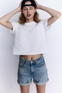 Джинсовые шорты Mom ультра высокие H&M, голубой