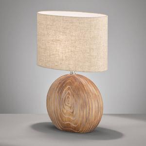 Настольная лампа Fischer & Honsel Tobse, керамика / лен - 1 пламя - бежевый - высота: 53 см