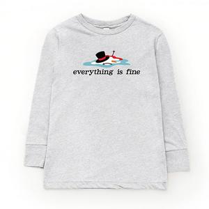 Футболка с длинным рукавом Everything is fine melted snowman The Juniper Shop, Heather Grey