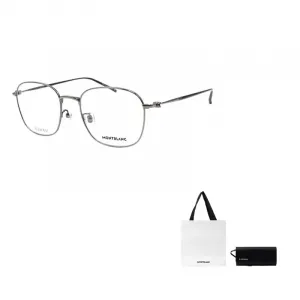 MONTBLANC Титановые овальные очки мужские серые, Metal Gray