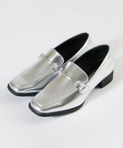 Лоферы с квадратным носком и каблуком 3 см, идеально подходят для офиса, официальных мероприятий и повседневной носки. 3067 Liberty Doll, цвет Silver