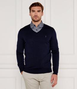 Свитер из шерсти POLO RALPH LAUREN Slim Fit, темно-синий